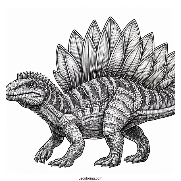 Realistic Spinosaurus Coloring Page With Textured Skin