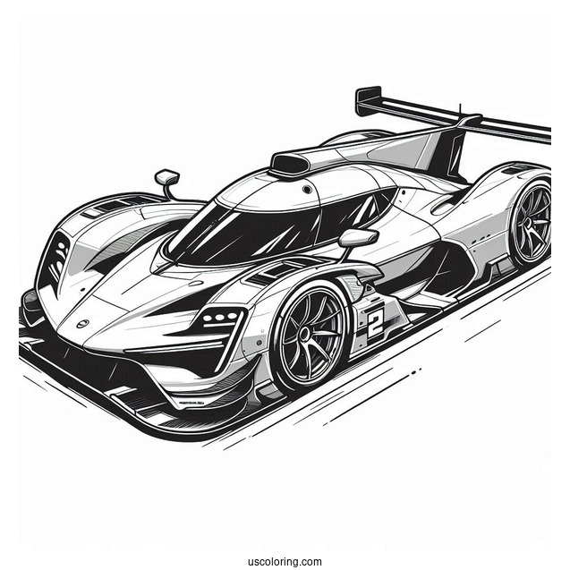 GPT Hypercar Coloring Sheet For Kids