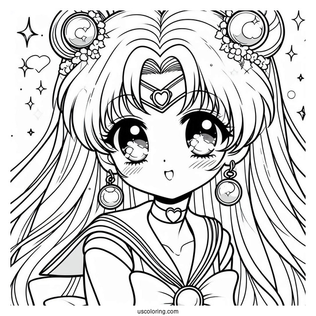 Kawaii Sailor Venus Coloring Page