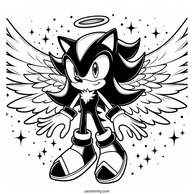Shadow Coloring Page The Hedgehog In Angel Island