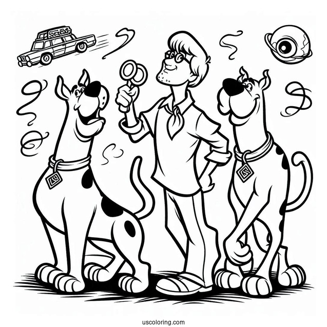 Simple Coloring Page Of Scooby-Doo