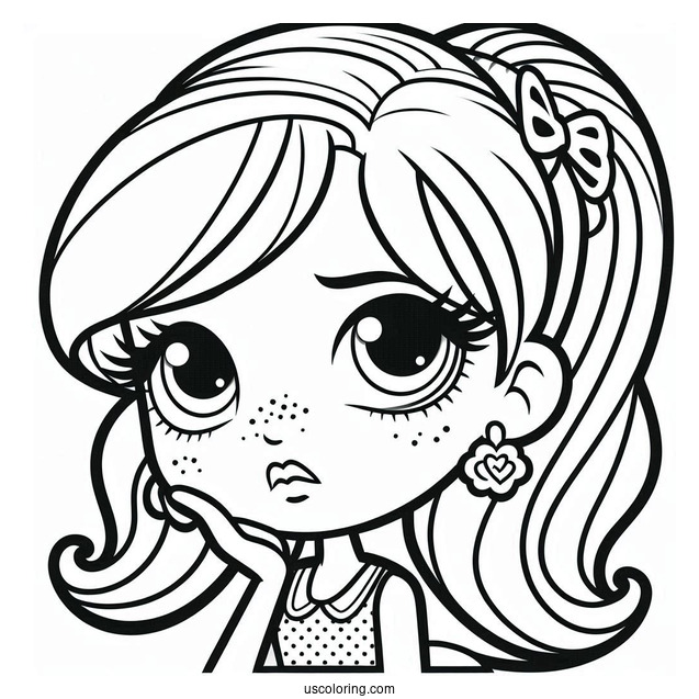 Polly Pocket Coloring Page Of Skeptical Gwen Grande