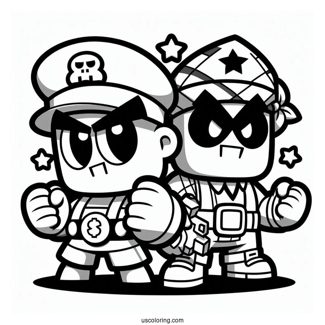 Detailed Brawl Stars Coloring Page Of Brawlers