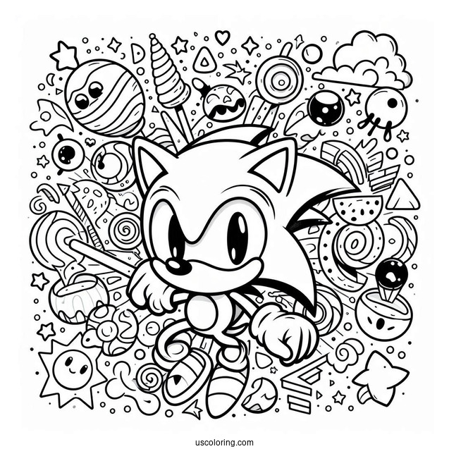 Simple Sonic Exe Coloring Page Bloodied With Torn Gloves