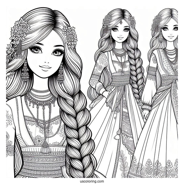 Barbie Kelly Coloring Page For Kids