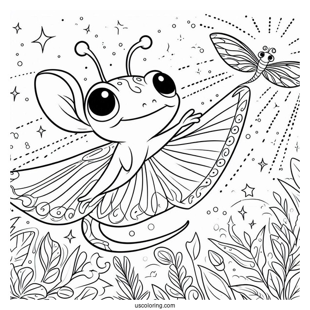 Simple Coloring Page Of Ray Firefly