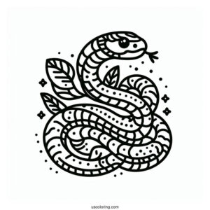 Coral Snake Coloring Sheet