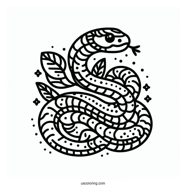 Coral Snake Coloring Sheet