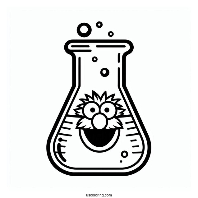 Muppets Coloring Page Of Simple Beaker Outline