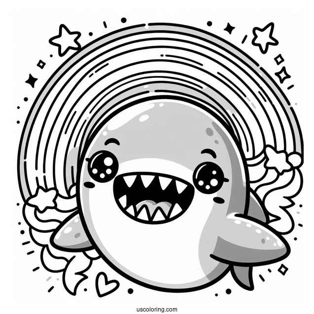 Cyan Smiling With Sharp Teeth Rainbow Friends Coloring Page For Kids