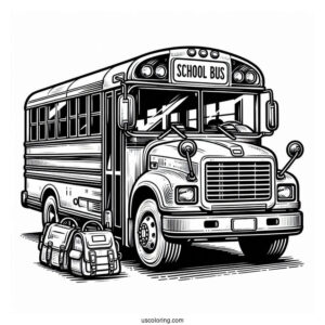 Public Transit Bus Coloring Page