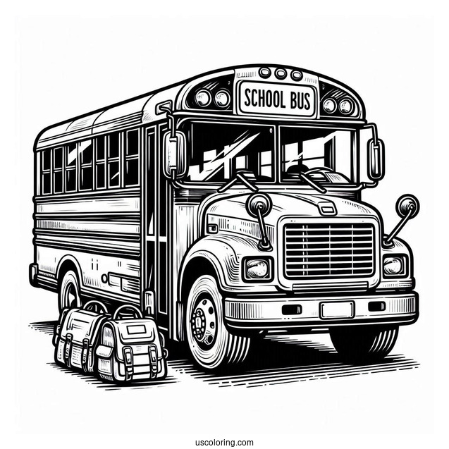 Public Transit Bus Coloring Page