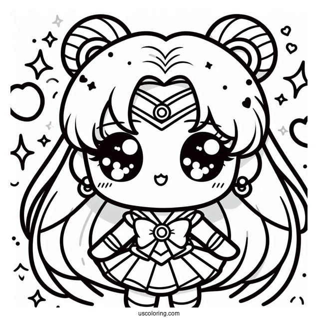 Coloring Sheet Of Kawaii Sailor Mercury