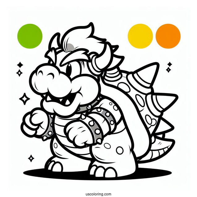 Bowser With Iconic Nintendo Characters