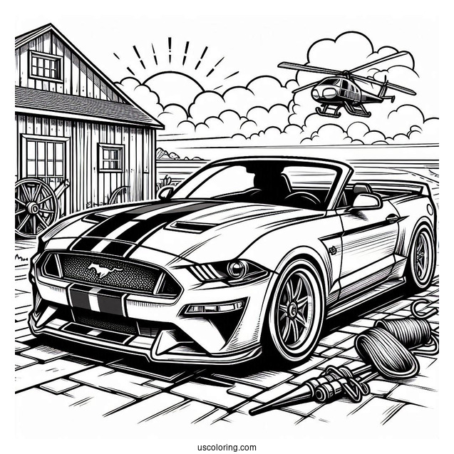 Mustang Coloring Sheet