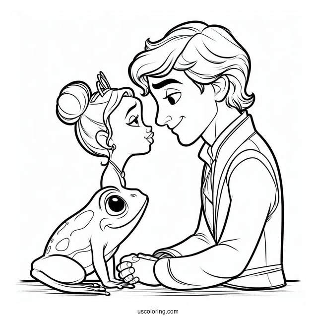 Frog Prince Naveen Asking Tiana For A Kiss