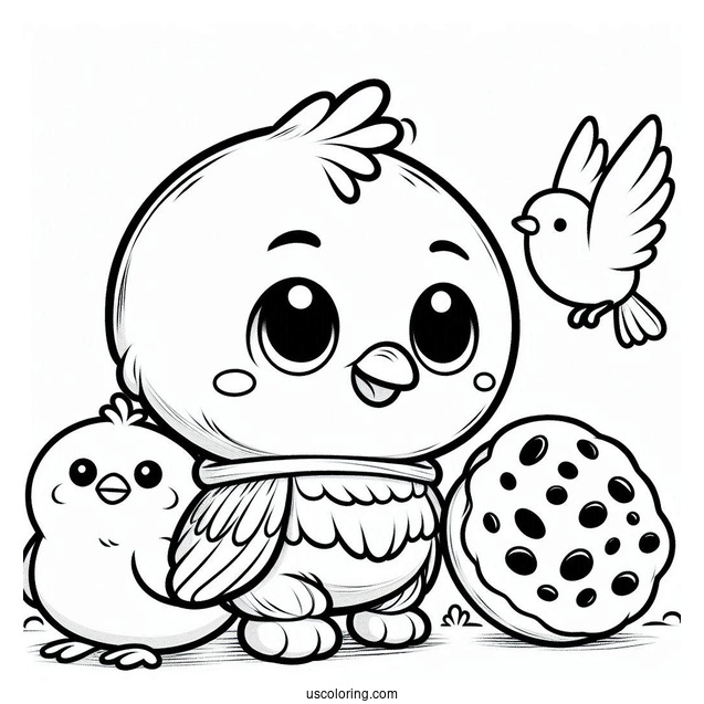 Baby Big Bird, Cookie Monster And Elmo To Color