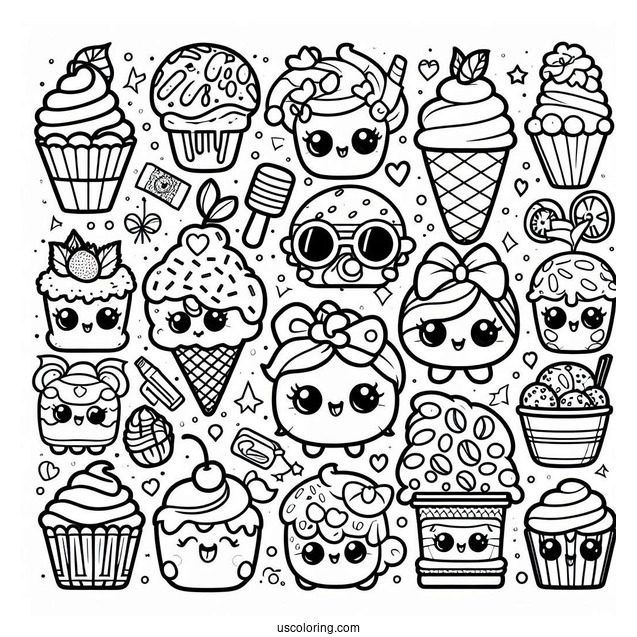 Coloring Page Of All The Shopkins