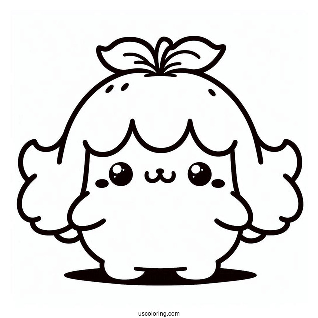 Easy Pompompurin Outline Coloring Page