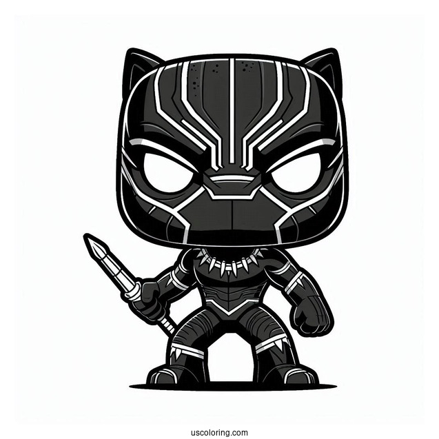 Funko Pop Black Panther Coloring For Kids