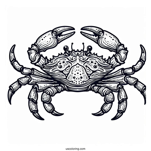 Male Mud Crab Coloring Page