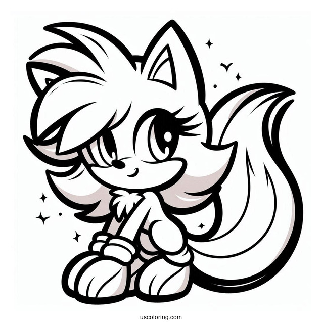 Blaze the Cat With Hair Up