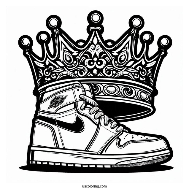Nike Coloring Page Of King Of Kicks