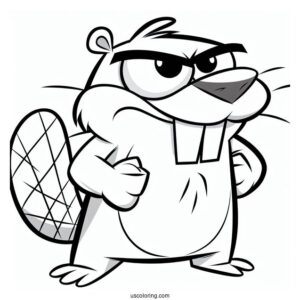 Nickelodeon Coloring Page Of Easy The Angry Beavers Outline