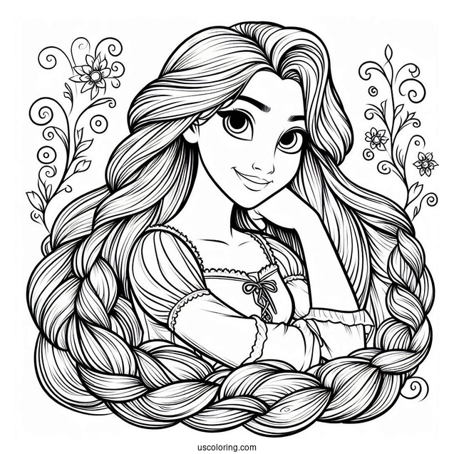 Rapunzel From Tangled Movie To Color
