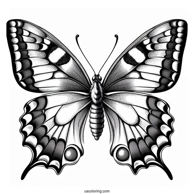 Swallowtail Butterfly With Detailed Wings