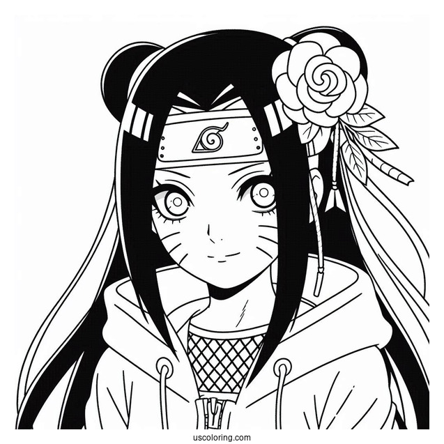 Naruto Coloring Page Of Kaguya Ōtsutsuki Outline
