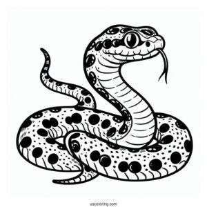 Deadly Viper Snake To Color
