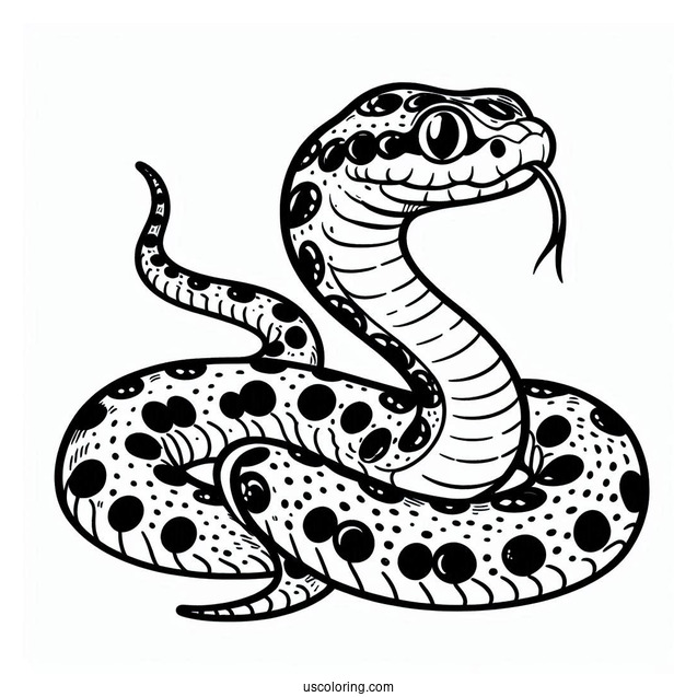 Deadly Viper Snake To Color