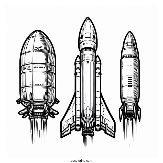 SpaceX Dragon Capsule Coloring Page