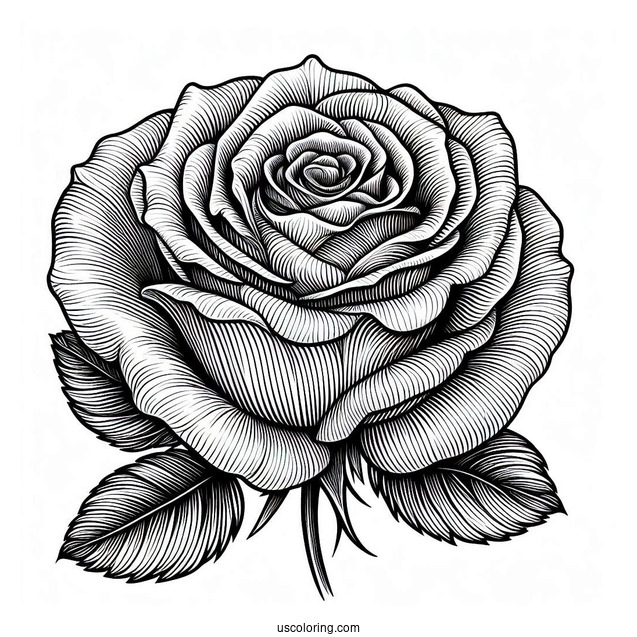 Head Of a Rose With Detailed Petals