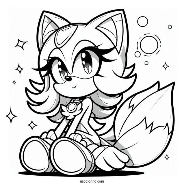 Cute Nicole the Holo-Lynx Coloring Sheet