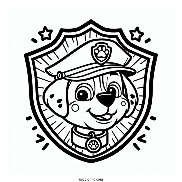 Paw Patrol Logo Coloring Sheet