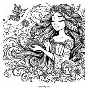 Mother Gothel Coloring Picture