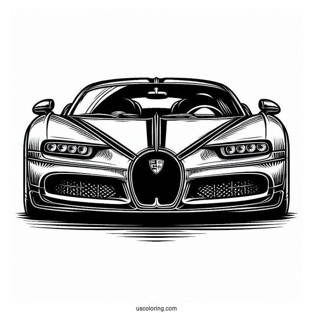 Bugatti Coloring Page Logo