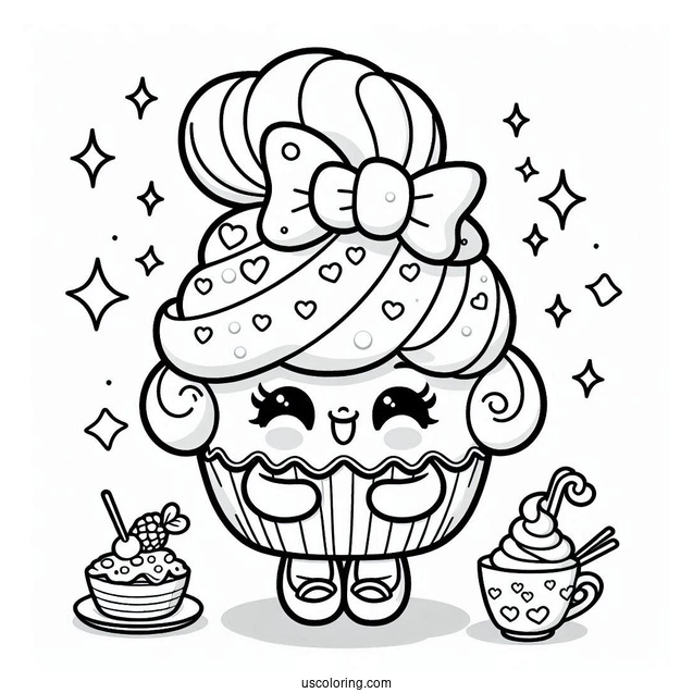 Coloring Sheet Of Pirouetta Shopkins For Preschoolers