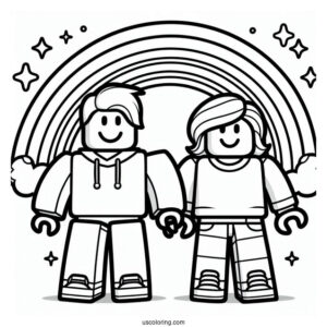 Coloring Page Of Roblox Rainbow Friends