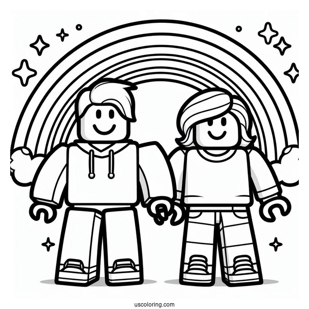 Coloring Page Of Roblox Rainbow Friends