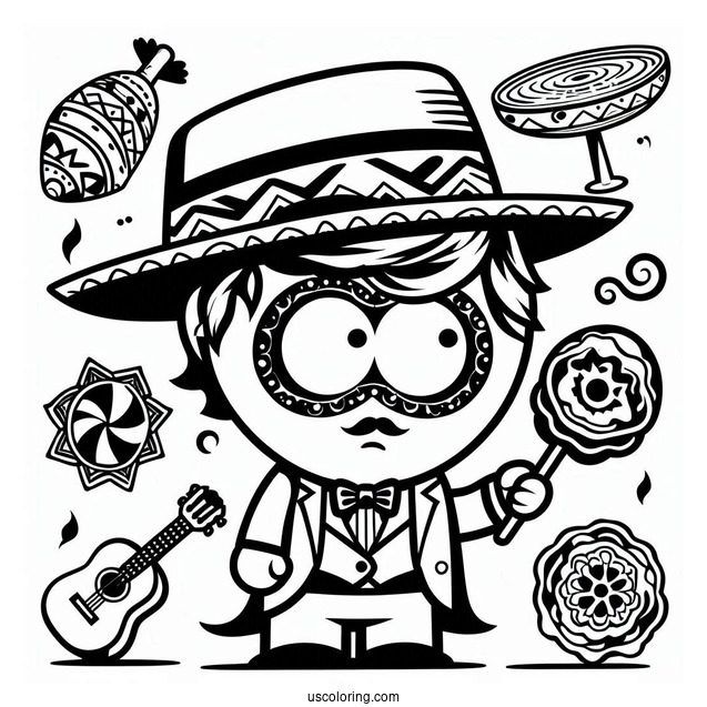 Simple Jimmy Valmer South Park Coloring Page