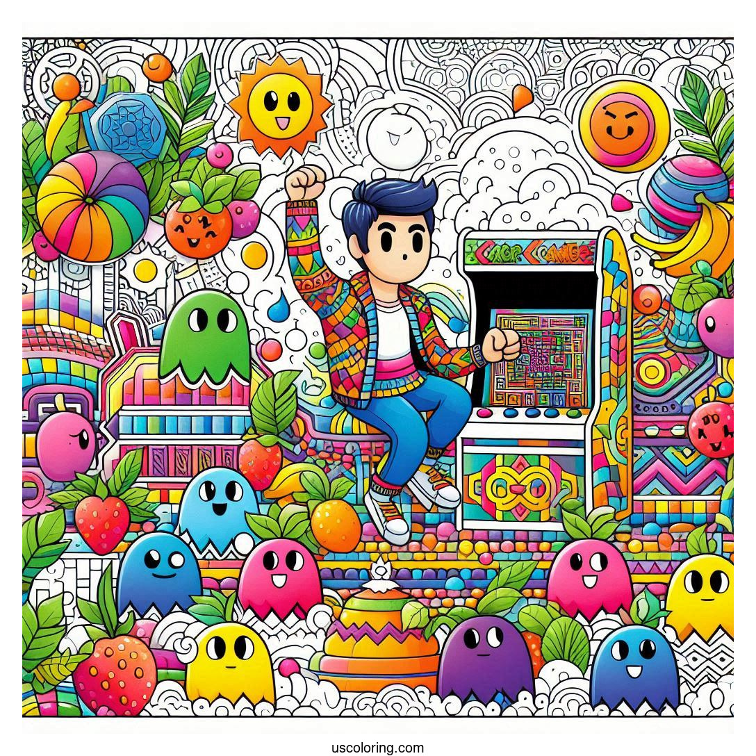Pac-Man Coloring Pages Featured Image