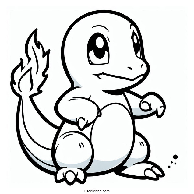 Charmander Coloring In For Kids