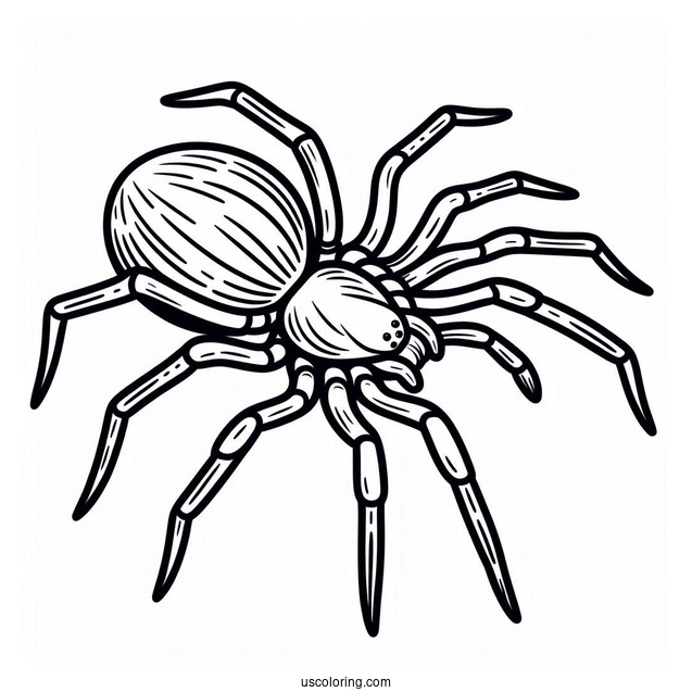 Simple Outline Of Spider To Color