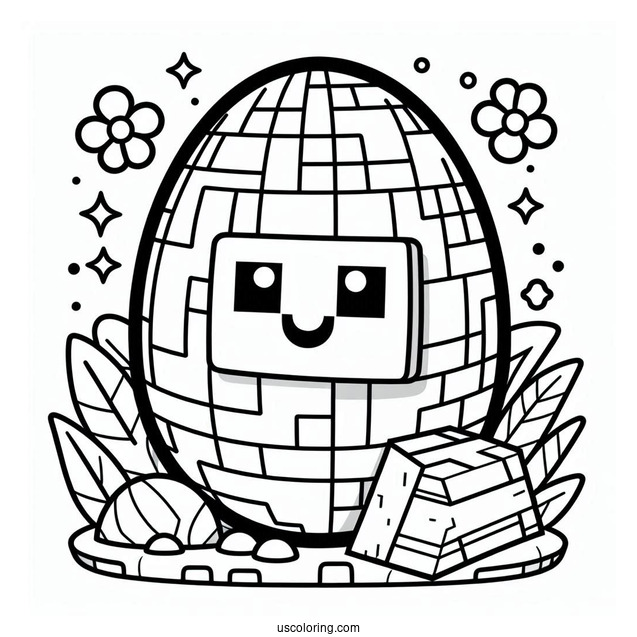 Minecraft Easter Egg Coloring Page For Kids