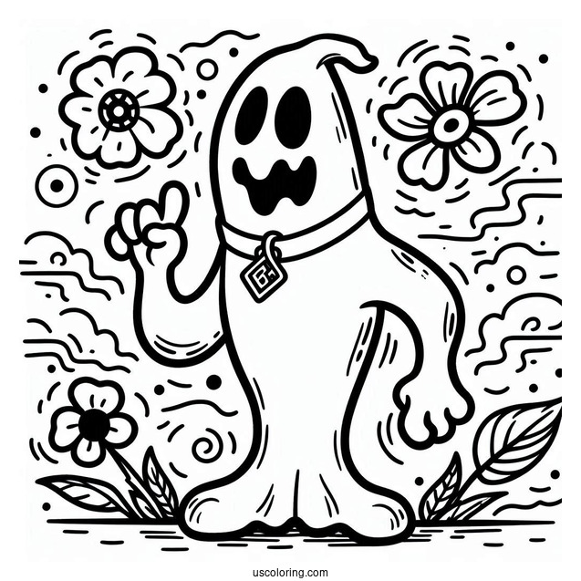 Ghost Monster From Scooby-Doo To Color