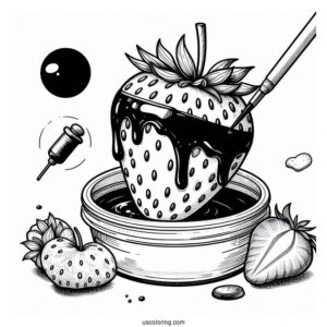 Strawberry Dipped In Chocolate To Color