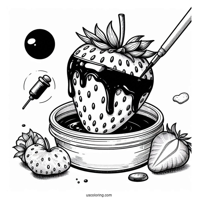 Strawberry Dipped In Chocolate To Color